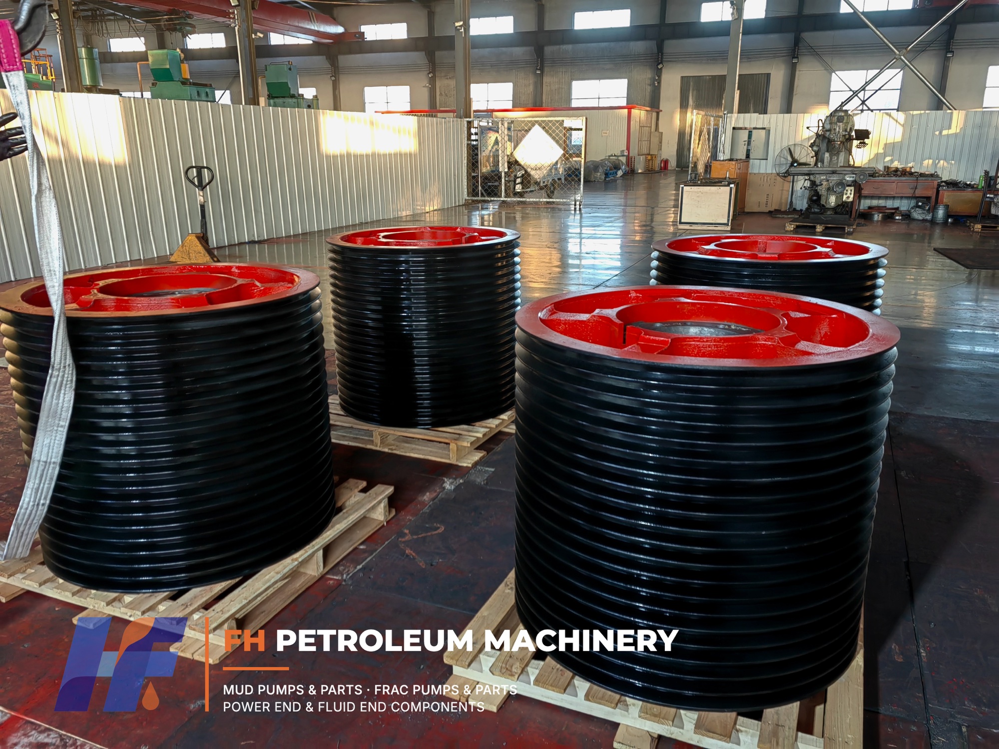 Партия готовых лентовых шкив грязевых насосов на FH Petroleum
